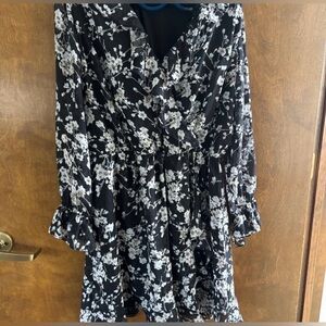 INC International Concepts Black and White Floral Dress